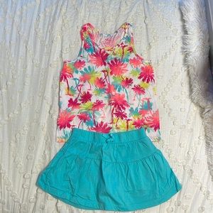 Girls skort set children’s Place very slightly worn 7/8 medium